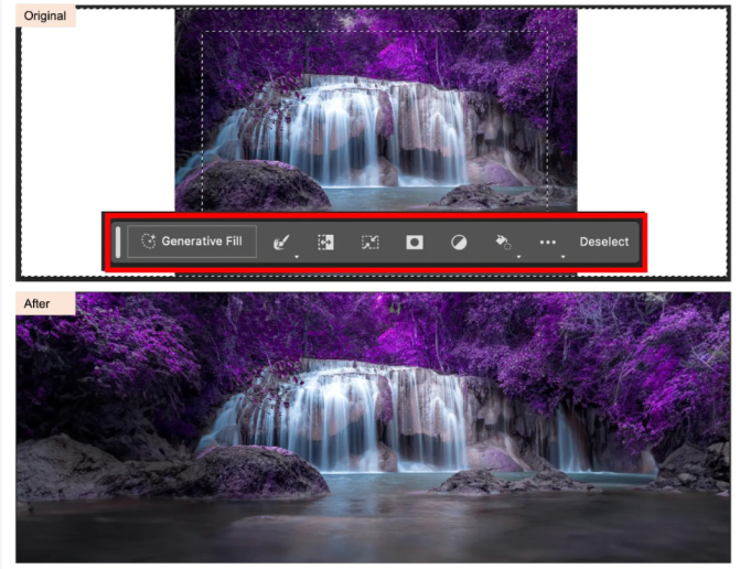 Adobe Firefly推出新功能Generative Fill，一键除去/修改画面内容，可用于局部修图