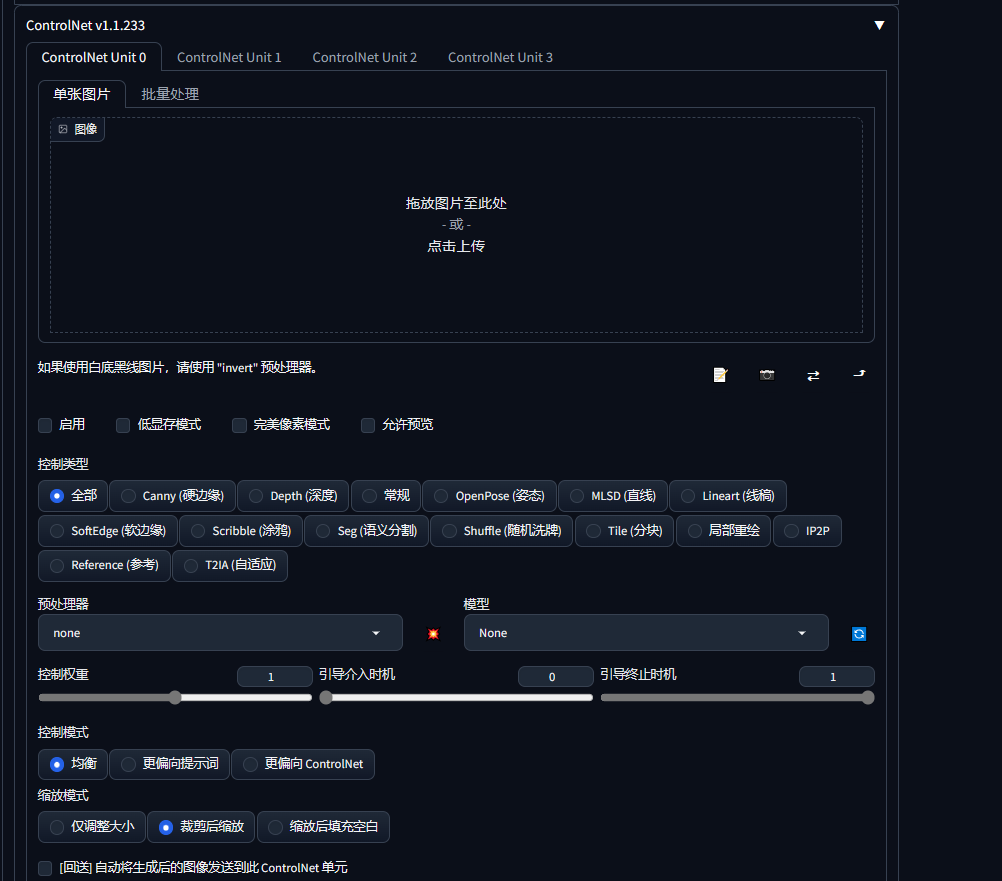 Stable Diffusion ControlNet操作界面介绍